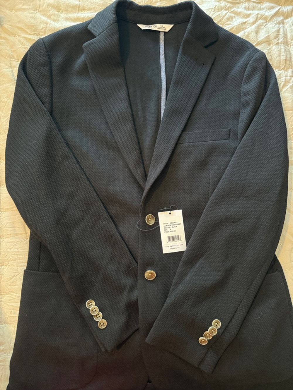 Massimo Dutti Men's Dark Navy Textured Sport Coat